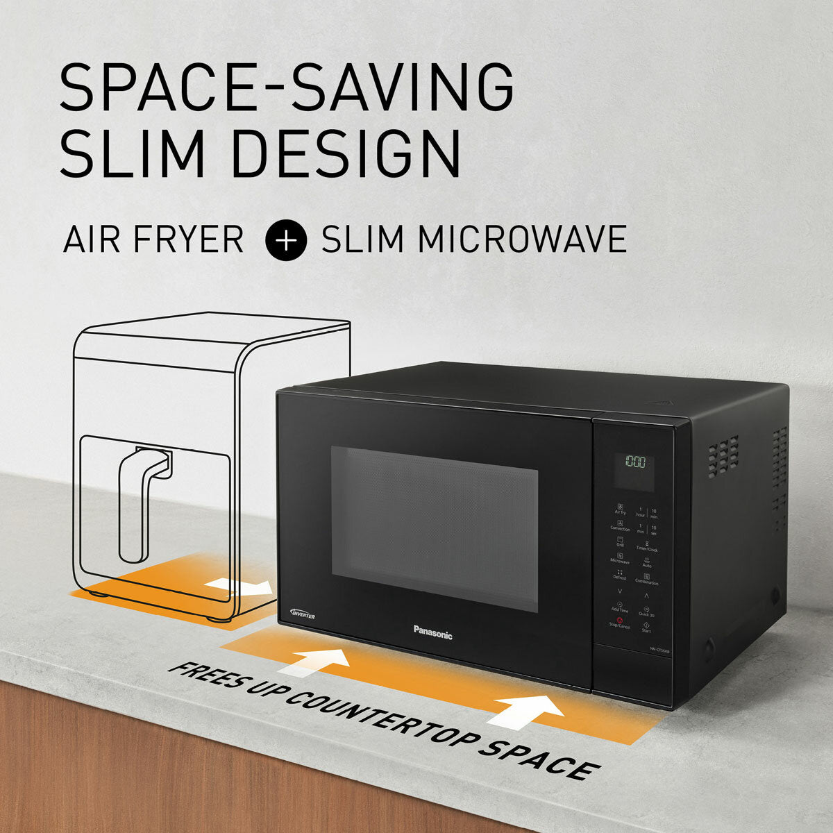 Panasonic NN-CT56RBBPQ 27L Combination Microwave Oven 4-in-1 Black Touch