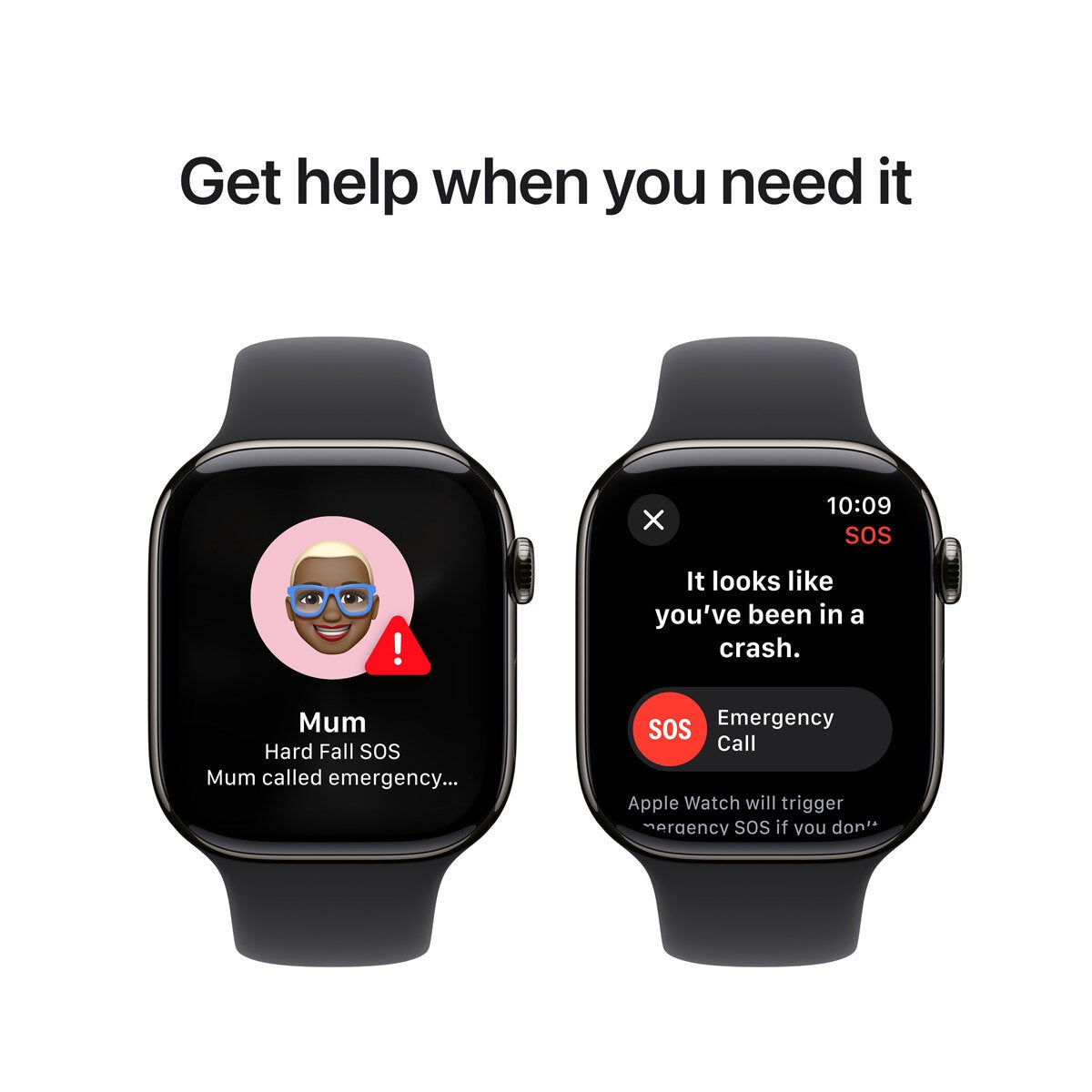 Apple Watch Series 10 GPS Cellular 46mm Slate Titanium Black Sports Band M/L