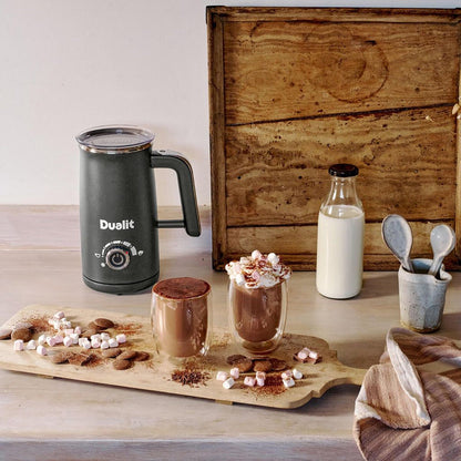 Dualit Milk Frother Max Grey 580ml Hot Chocolate Maker Cordless Cool-Touch Jug