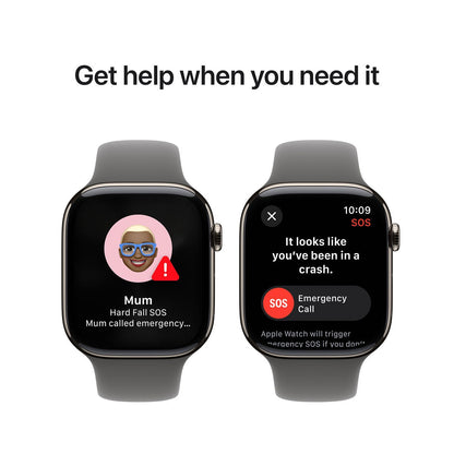 Apple Watch Series 10 GPS Cellular 46mm Natural Titanium Smartwatch MWY93QA/A