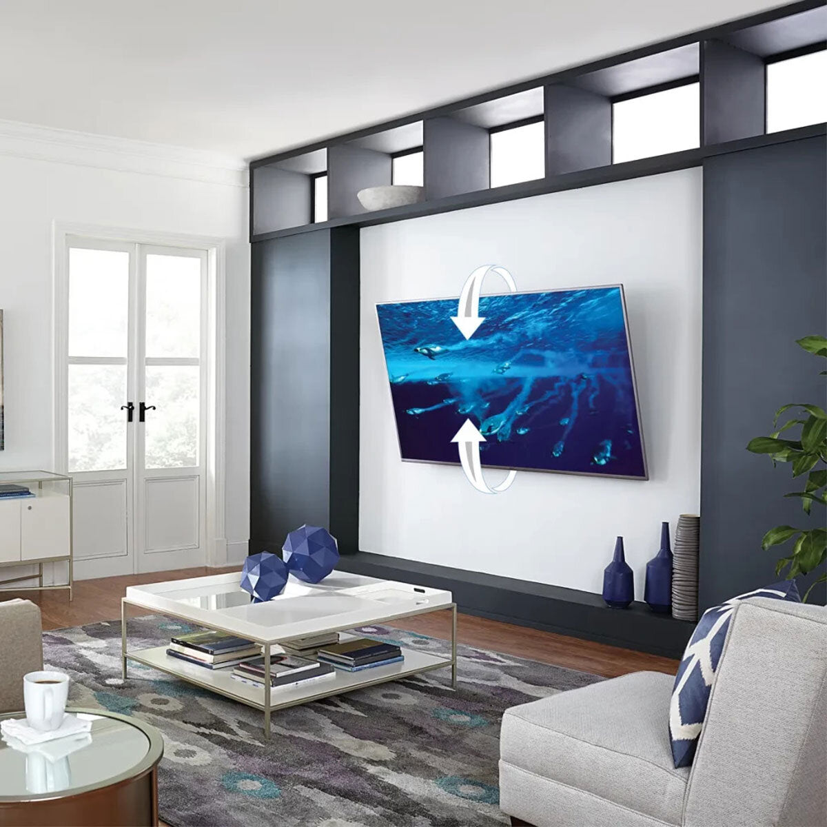 Sanus VXT7-B2 XL Tilting TV Wall Mount Bracket 65-140 Inch Black 136kg VESA