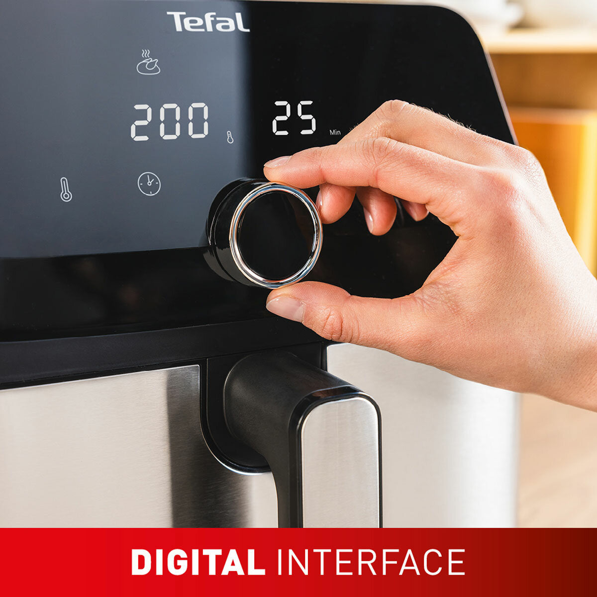 Tefal Easy Fry Mega Air Fryer EY855D40 7.5L 8 Presets 2020W Stainless Steel