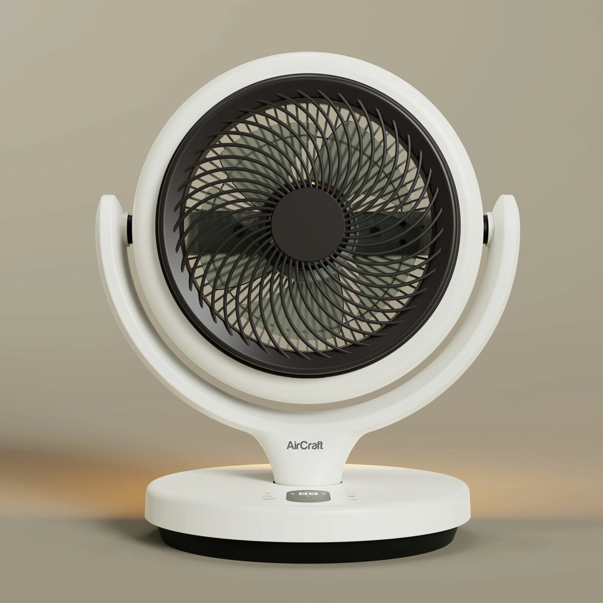 AirCraft Lume Mini Desktop Fan Remote Control LED Ambient Light 12 Speed 24W