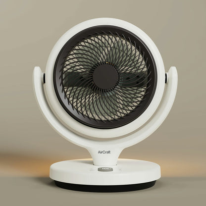 AirCraft Lume Mini Desktop Fan Remote Control LED Ambient Light 12 Speed 24W
