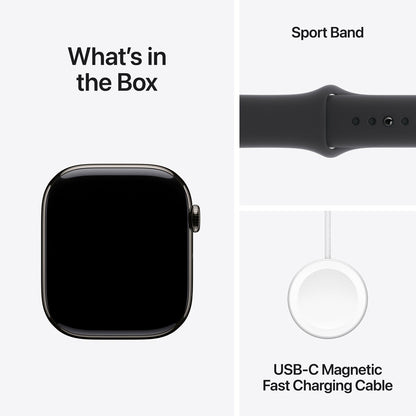 Apple Watch Series 10 GPS Cellular 46mm Slate Titanium Black Sports Band M/L