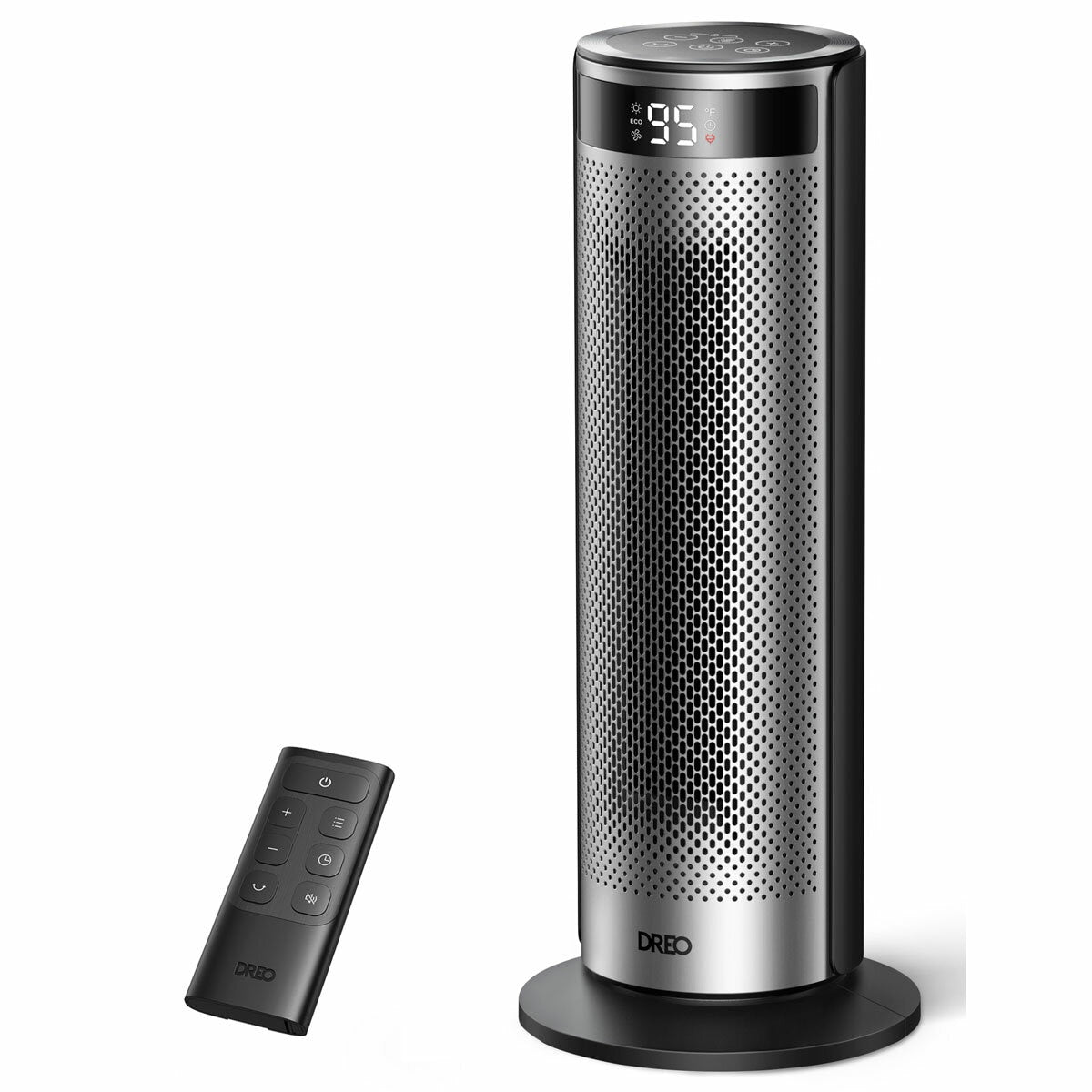 Dreo Solaris 628 Ceramic Tower Heater 2000W Oscillating Remote Control Black