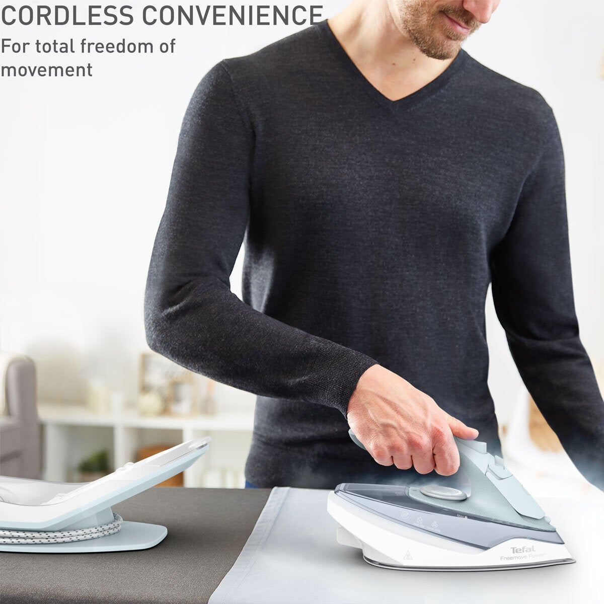 Tefal Freemove FV6642G0 Cordless Steam Iron 2500W Blue Anti-Drip 0.96kg