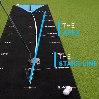 Me and My Golf 11ft Breaking Ball Putting Mat Practice Indoor Nylon Carry Case