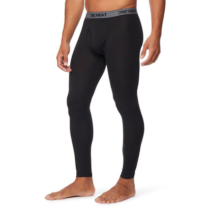 32 Degrees Heat Thermal Base Layer Trousers Pants Black Men 2 Pack Small size S