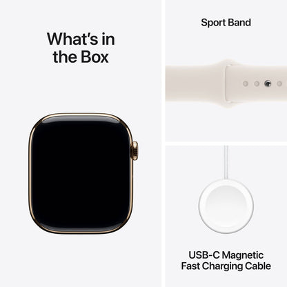 Apple Watch Series 10 GPS Cellular 46mm Gold Titanium Starlight Band M/L