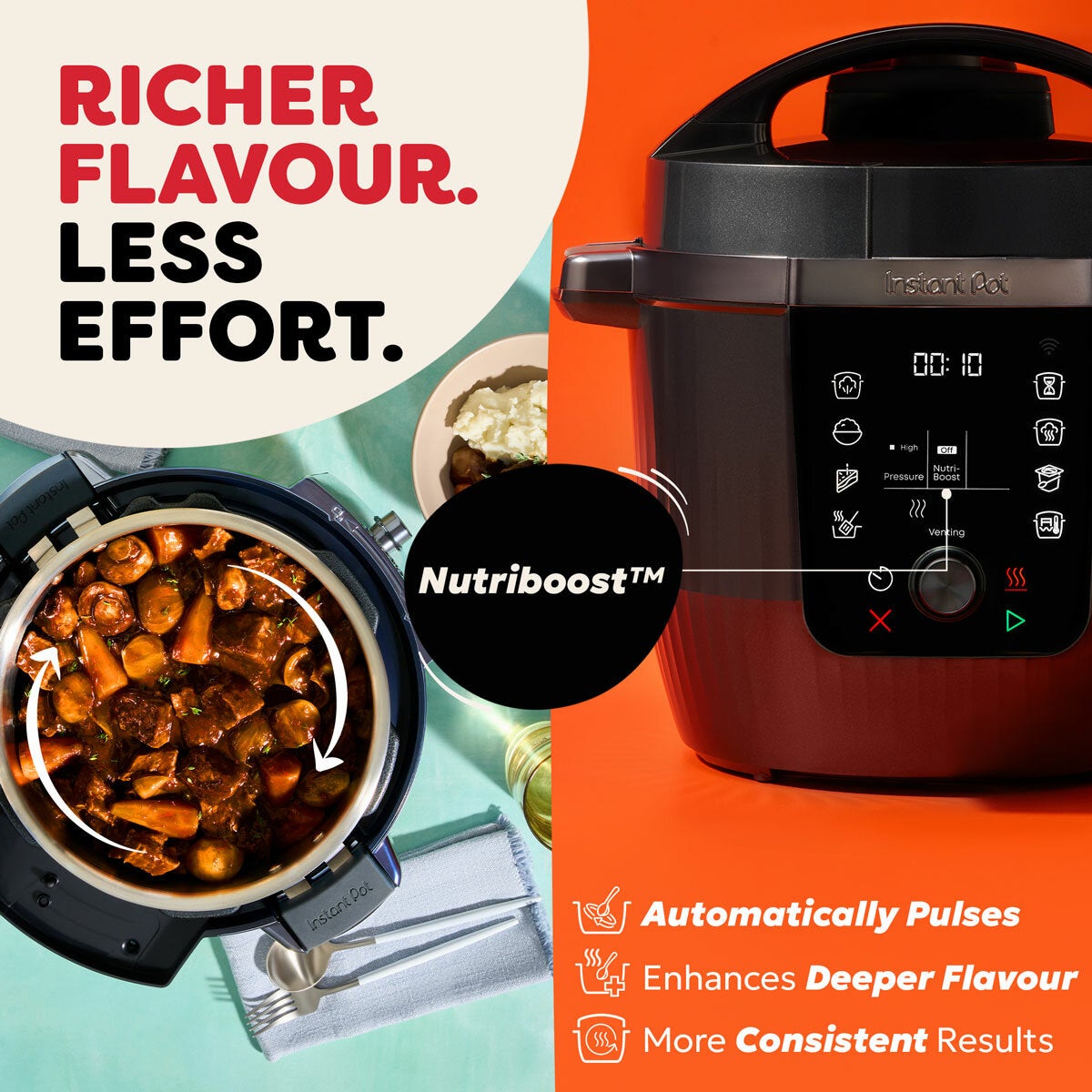 Instant Pot Pro 5.7L 10-in-1 Multicooker Pressure Slow Cooker Caviar Grey 6Qt