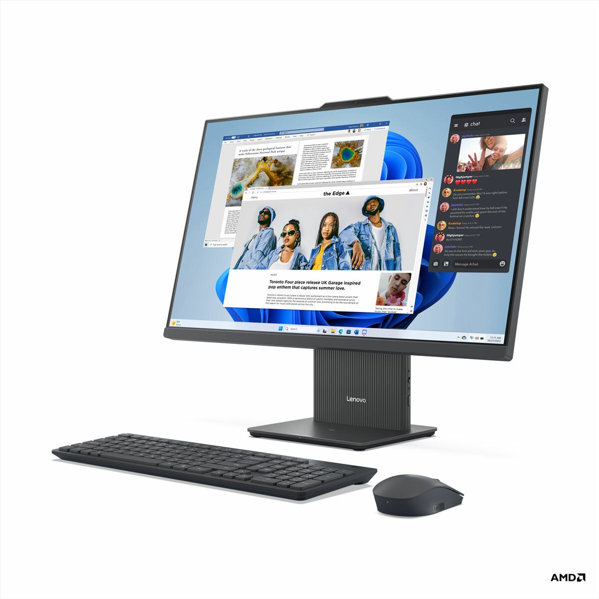 Lenovo IdeaCentre AIO 27" AMD Ryzen 7 16GB 512GB SSD Windows 11 Desktop PC